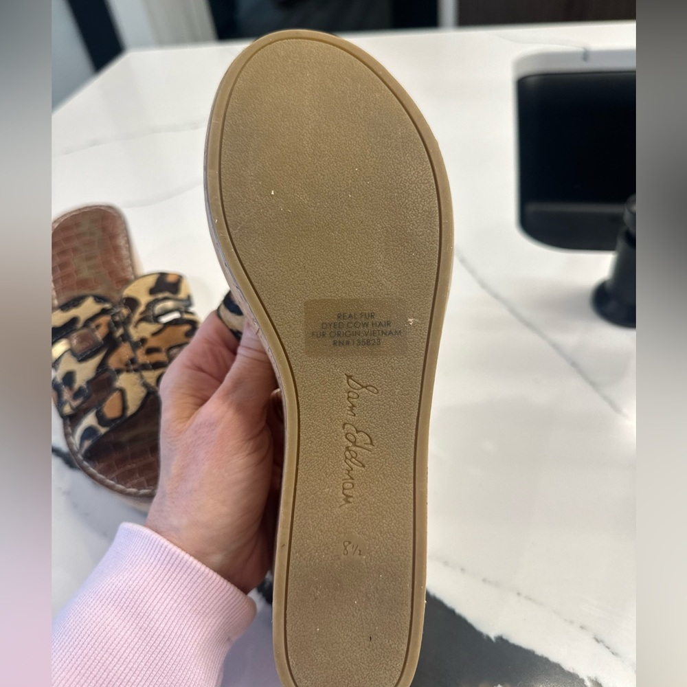 Sam Edelman platform sandal leopard print - Picture 6 of 9